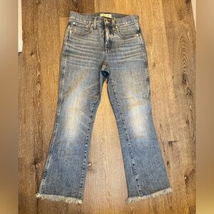 Madewell Cali Demi-Boot Raw Hem Jeans Medium Wash Size 26